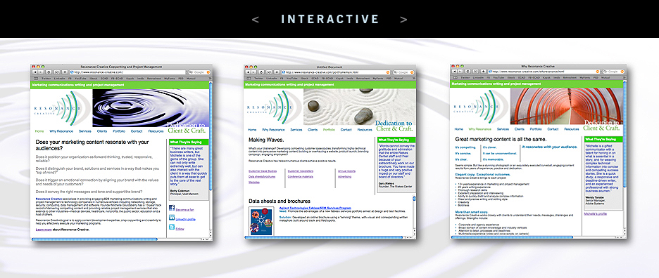 Resonance Creative Web Site